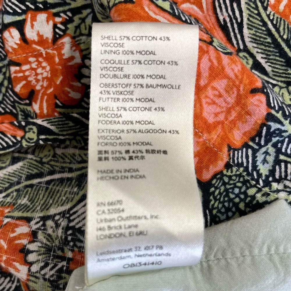 By Anthropologie Astrid Tunic Dress Flutter Sleeve Boho Floral Peasant Style SM - Picture 11 of 12